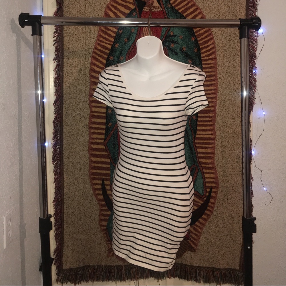 Basic Black & White Stripe Dress